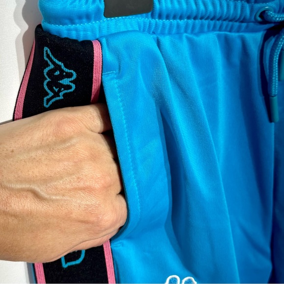 Kappa Logo Tape Alic 2  NWT Track Pants Regular Fit  8 Youth Blue Turkis - Picture 4 of 14